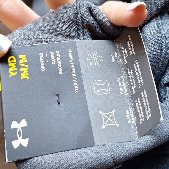 Nwt Under Armour Girls Gray Softball Cropped Pant Size Medium - Picture 5 of 6